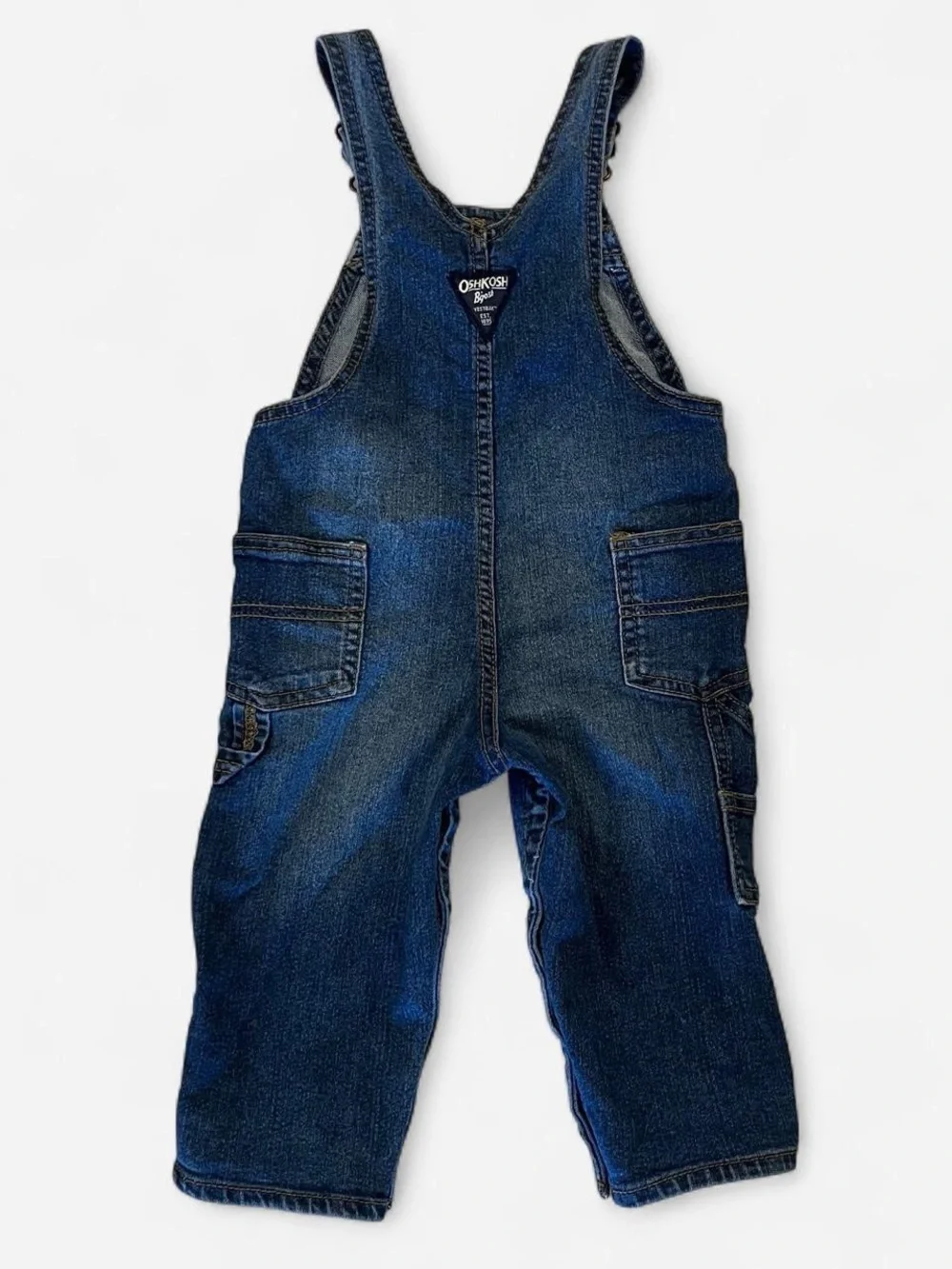 Classic OshKosh B'gosh Boys Dark Blue Denim Kids Overalls